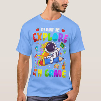 Niedliche Astronautenjunges Girls Bereit zum Entde T-Shirt