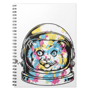 Niedliche Astronautenkatze Notizblock