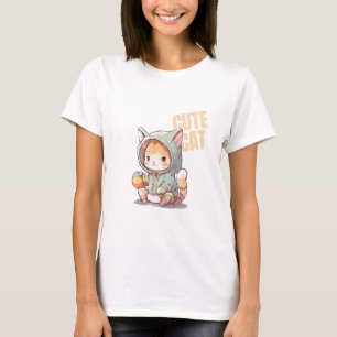 Niedliche Astronautenkatze T-Shirt
