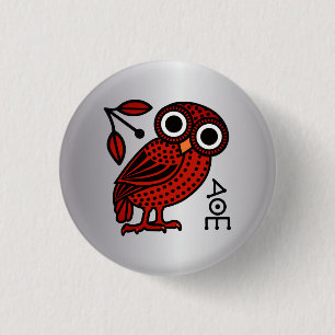 Niedliche Athener Auwl Tetradrachm-Münze Altgriech Button