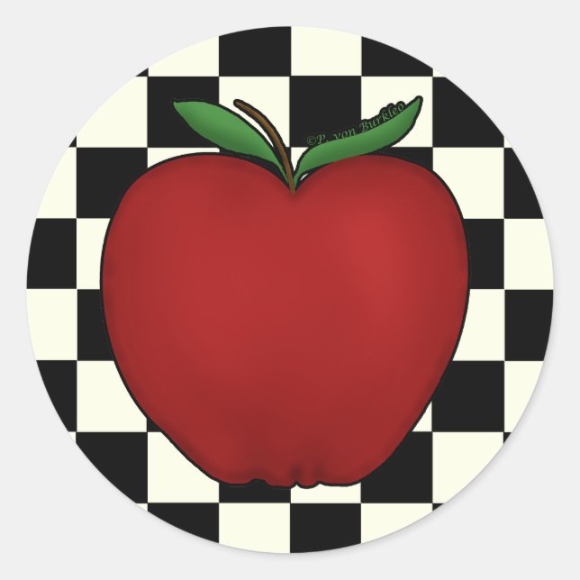 Niedliche Aufkleber für Apple (Vorderseite)