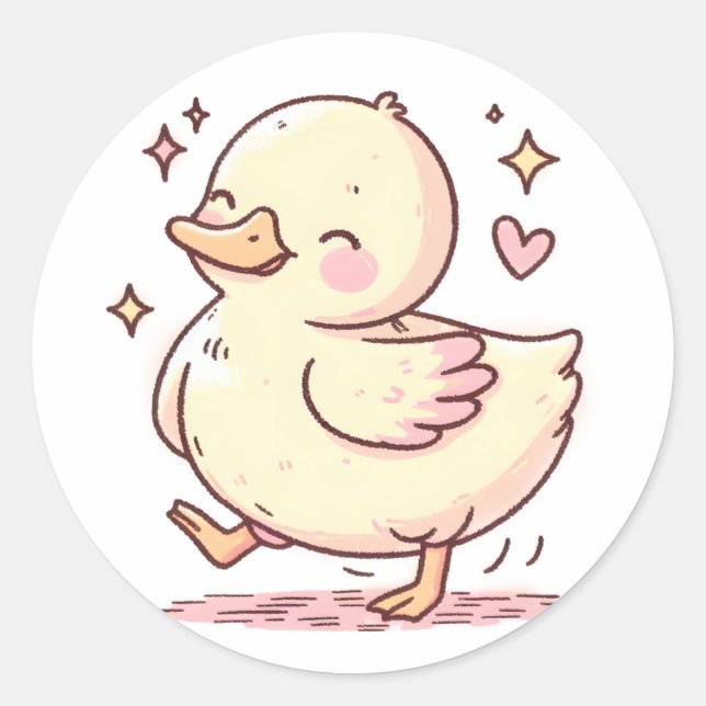 Niedliche Aufkleber für Enten - Schönes Tierdesign (Vorderseite)