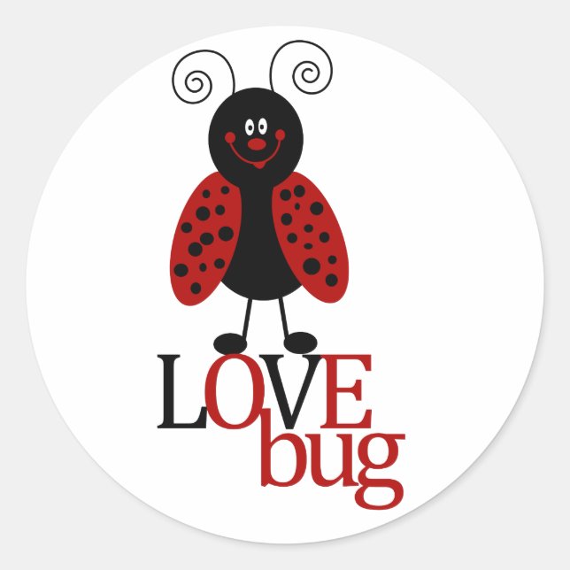 Niedliche Aufkleber "LIEBE BUG" (Vorderseite)