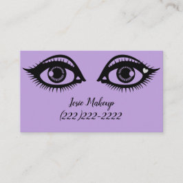 Niedliche Augen Print Makeup Artist Lavendel Farbe Visitenkarte