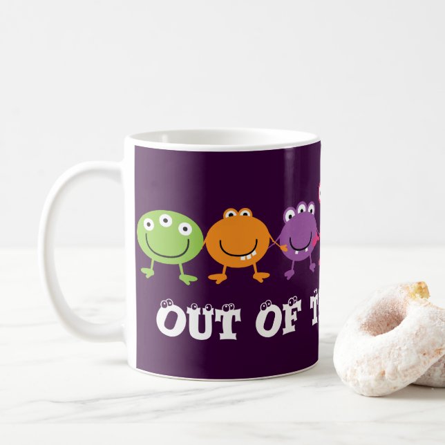 Niedliche Außerirdischen Mattierte Tasse (Mit Donut)