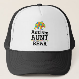 Niedliche Autismus-Bewusstseins-Tante Bear Truckerkappe