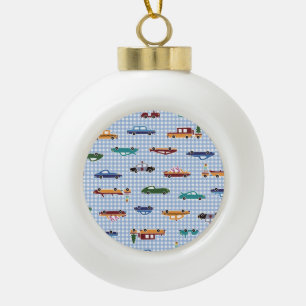 Niedliche Autoskizze: Einfach Nahtlos Keramik Kugel-Ornament