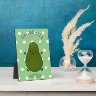 Niedliche Avocado-Springseil-Cartoon-Abbildung Fotoplatte