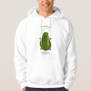 Niedliche Avocado-Springseil-Cartoon-Abbildung Hoodie