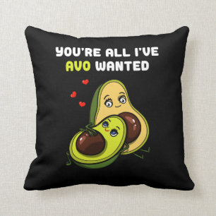 Niedliche Avocado veganes Avo wollte Witz Kissen