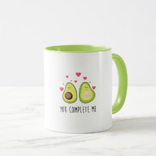 Niedliche Avocadopaare, Avocado, Liebe, Geschenk, Tasse