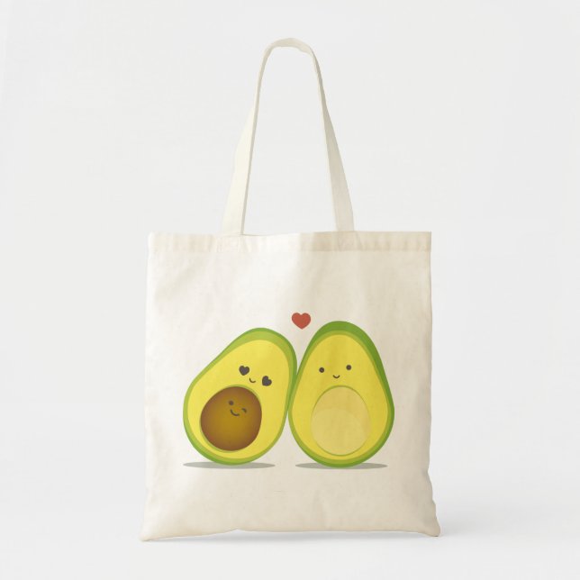 Niedliche Avocadopaare Tragetasche (Vorne)