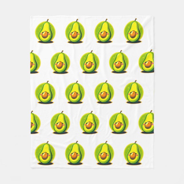 niedliche Avocados Fleecedecke (Vorderseite)