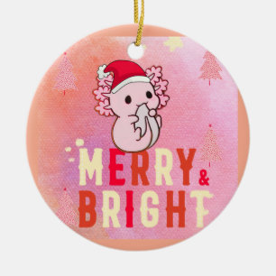 Niedliche axolotale Weihnachten Keramik Ornament