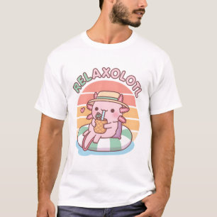 Niedliche Axolotl Kill on Pool Floß Entspannen T-Shirt