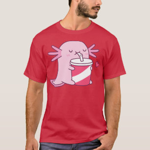 Niedliche Axolotl-Lieben trinken Soda T-Shirt