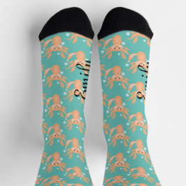 Niedliche Axolotl-Undewater-Blasen Name Socken