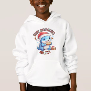 niedliche Axolotls blau essen Kekse Hoodie
