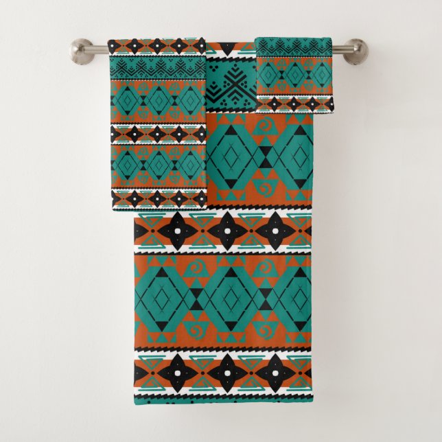 niedliche aztec Muster Dekoration Badetuch Set (Insitu)