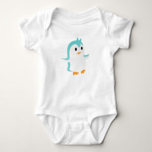 Niedliche Baby-Blaupenguin-vektortat Baby Strampler