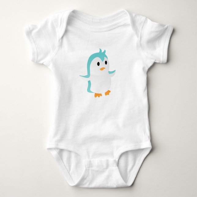 Niedliche Baby-Blaupenguin-vektortat Baby Strampler (Vorderseite)