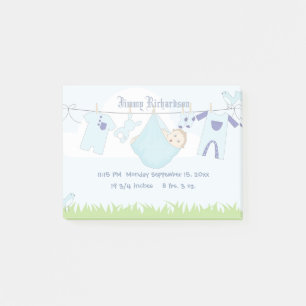 Niedliche Baby Boy Kleidung Line Post-it Klebezettel