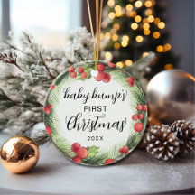 Niedliche Baby Bump's First Christmas Holiday Kera