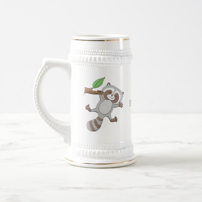 Niedliche Baby-Cartoon-Illustration Bierglas (Links)
