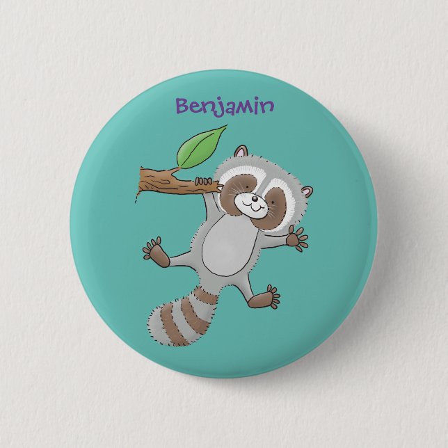 Niedliche Baby-Cartoon-Illustration Button (Vorderseite)