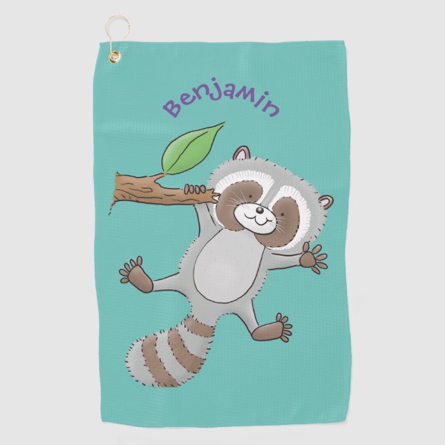 Niedliche Baby-Cartoon-Illustration Golfhandtuch (Vorderseite)