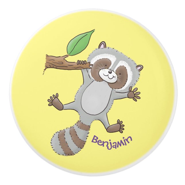 Niedliche Baby-Cartoon-Illustration Keramikknauf (Vorderseite)
