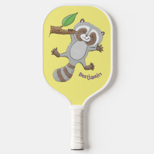 Niedliche Baby-Cartoon-Illustration Pickleball Schläger