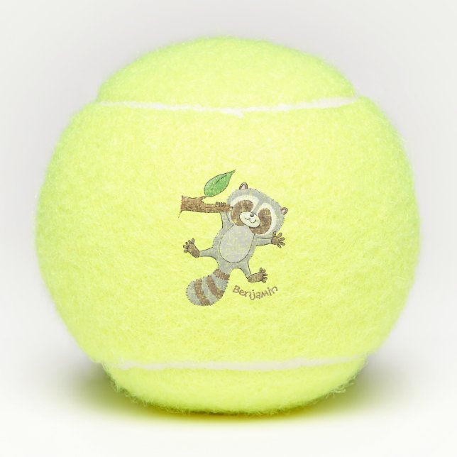 Niedliche Baby-Cartoon-Illustration Tennisbälle (Vorderseite)