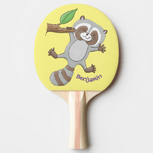 Niedliche Baby-Cartoon-Illustration Tischtennis Schläger