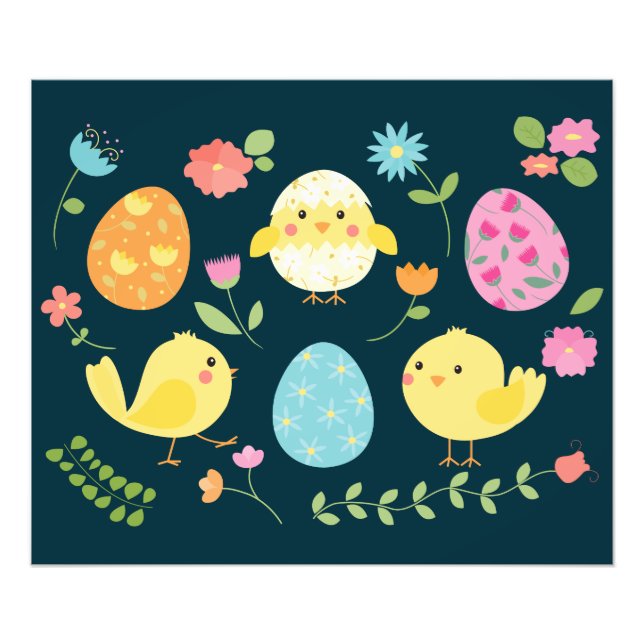 Niedliche Baby Chicks Szene Fotodruck (Vorne)