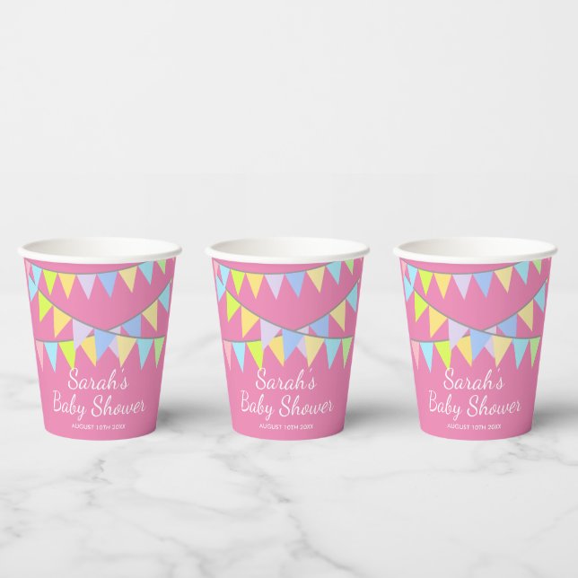Niedliche Baby Dusche Party Becher mit Kindernamen (Multi)