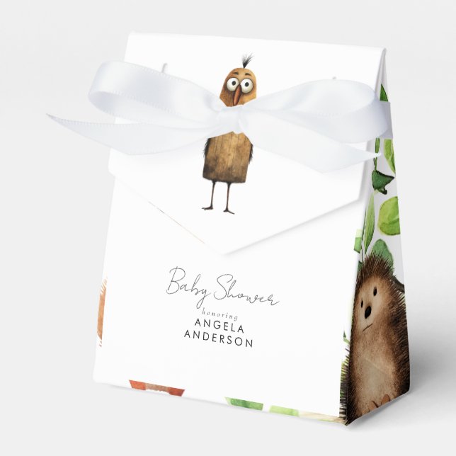 Niedliche Baby Dusche Woodland Tiere Geschenkschachtel (Vorderseite)