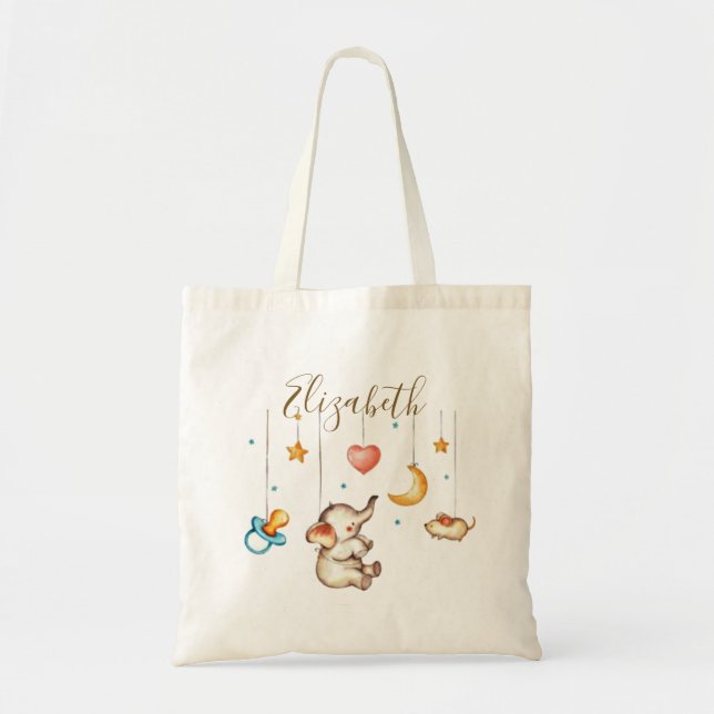 Niedliche Baby Elephant Baby Tote Bag Tragetasche (Vorne)