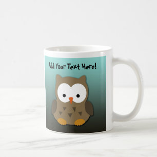 Niedliche Baby-Eule personalisiert Kaffeetasse