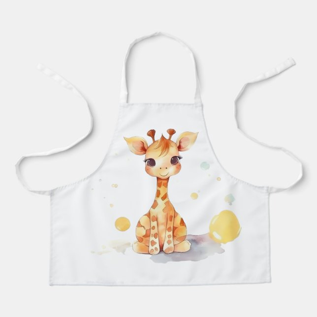 Niedliche Baby Giraffe All-over Print-Schürze Schürze (Vorderseite)