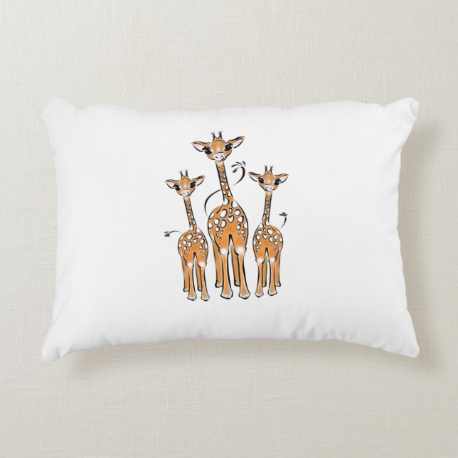 Niedliche Baby-Giraffen, Safari-Tiere Dekokissen (Vorderseite)