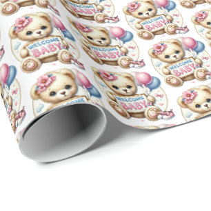Niedliche Baby-GirlGirlGirlmädchen Geschenkpapier