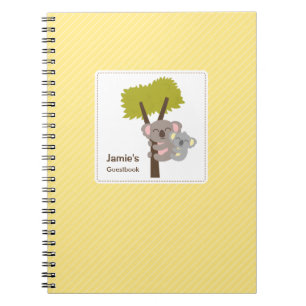 Niedliche Baby-Koala-Bärn-und Mama-Baby-Dusche Notizblock