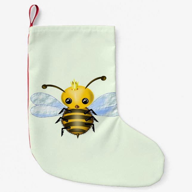 Niedliche Baby-Königin-Biene Kleiner Weihnachtsstrumpf (Vorderseite)