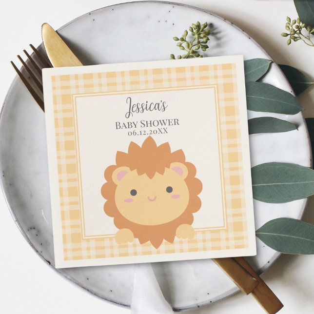 Niedliche Baby Lion Cub Gender Neutral Baby Dusche Serviette (Von Creator hochgeladen)