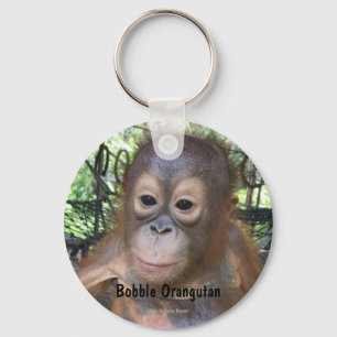 Niedliche Baby-Orang-Utan Waise in Borneo Schlüsselanhänger