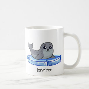Niedliche Baby-Siegel-Cartoonkinder Kaffeetasse