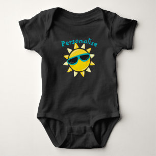 Niedliche Baby Sun in Sonnenbrille Sonnenschein Pe Strampler