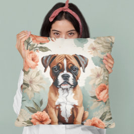Niedliche Baby-Tiere | Boxer Puppy Kissen