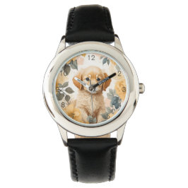 Niedliche Baby-Tiere | Golden Retriever Puppy Armbanduhr